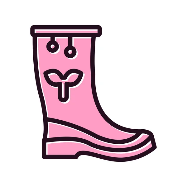 Rain Boot Icon Vector Illustration — ストックベクタ