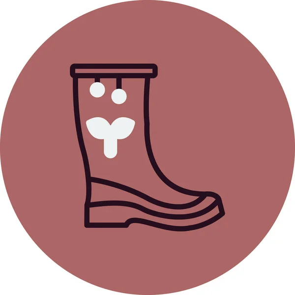 Rain Boot Icon Vector Illustration — Wektor stockowy