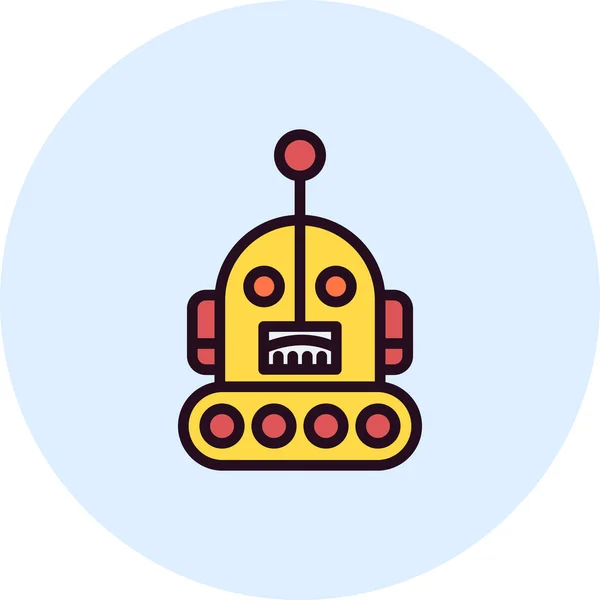 Robot Logo Simple Vector Illustration — Stockvektor