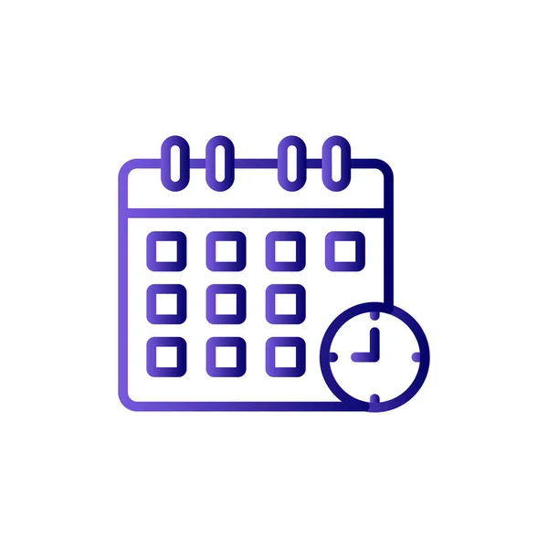 Kalender Vektor Thin Line Symbol — Stockvektor