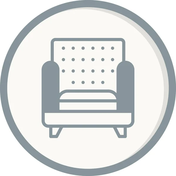 Sofa Web Icon Simple Illustration — Stock Vector