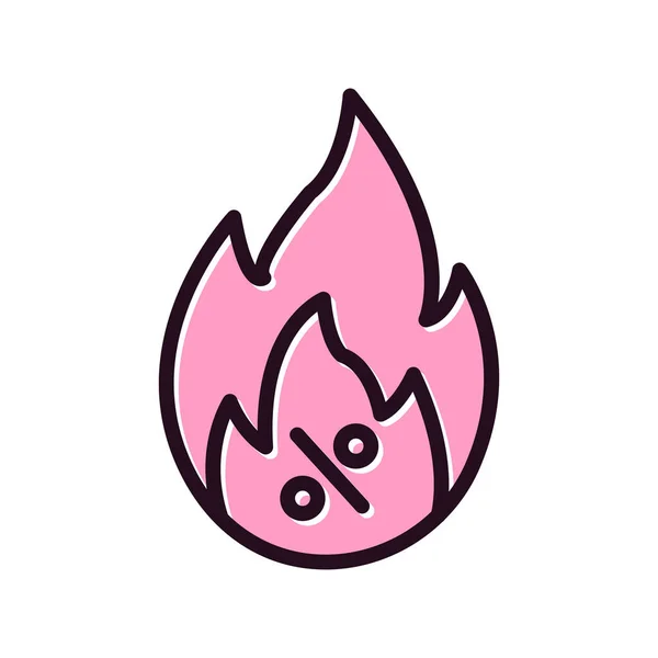 炎のアイコンのベクトル図 — ストックベクタ