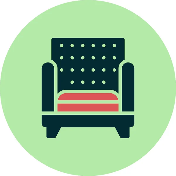 Sofa Web Icon Simple Illustration — Stock Vector