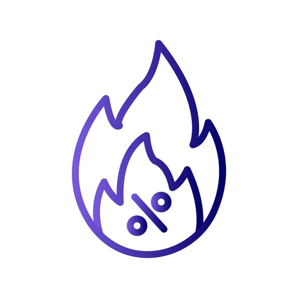 Požární Plamen Ikona Vektor Izolované Bílém Pozadí Logo Koncepce Horké — Stockový vektor