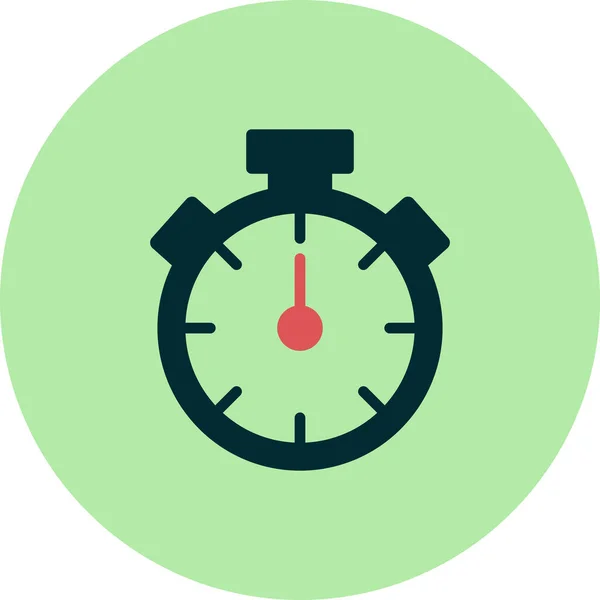Stopwatch Simgesi Düz Vektör Çizimi Tasarımı — Stok Vektör
