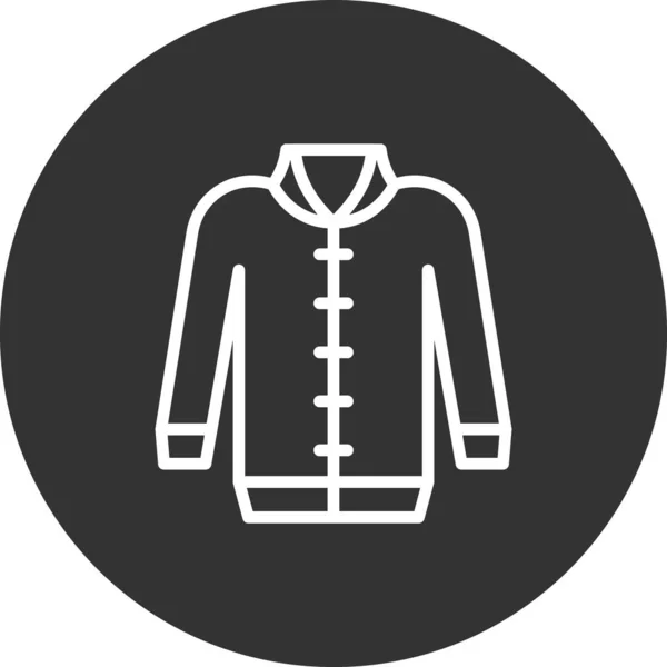 Chaqueta Icono Vector Ilustración — Archivo Imágenes Vectoriales