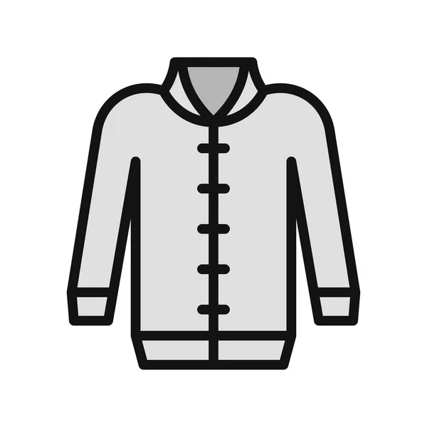 Chaqueta Icono Vector Ilustración — Archivo Imágenes Vectoriales