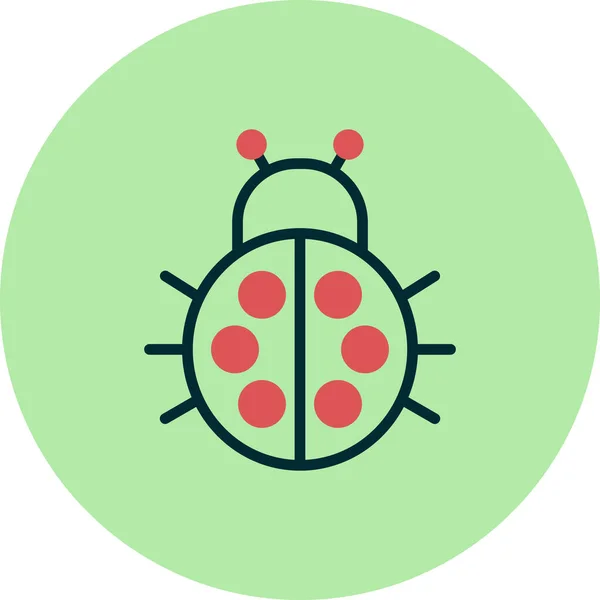 Lady Bug Icon Trendy Style Vector Illustration — Stockvector