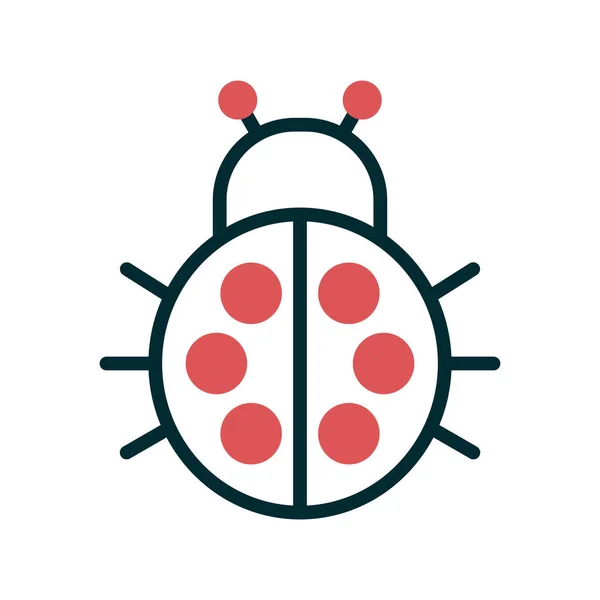 Lady Bug Icon Trendy Style Vector Illustration — Wektor stockowy