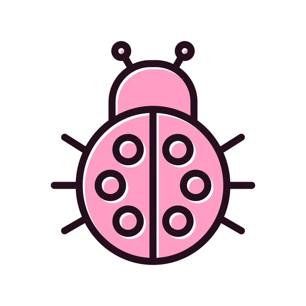 Lady Bug Icon Trendy Style Vector Illustration — 图库矢量图片