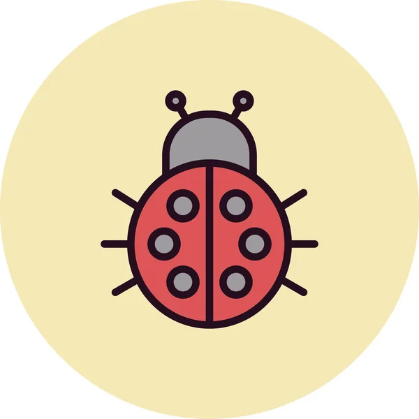 Lady Bug Icon Trendy Style Vector Illustration — Wektor stockowy