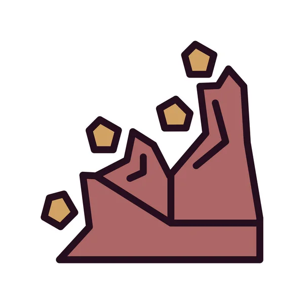 Erdrutschsymbol Vektor Illustration — Stockvektor