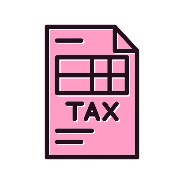 Tax Vector Thin Line Icon — Stock Vector