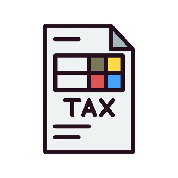Tax Vector Thin Line Icon — Stock Vector