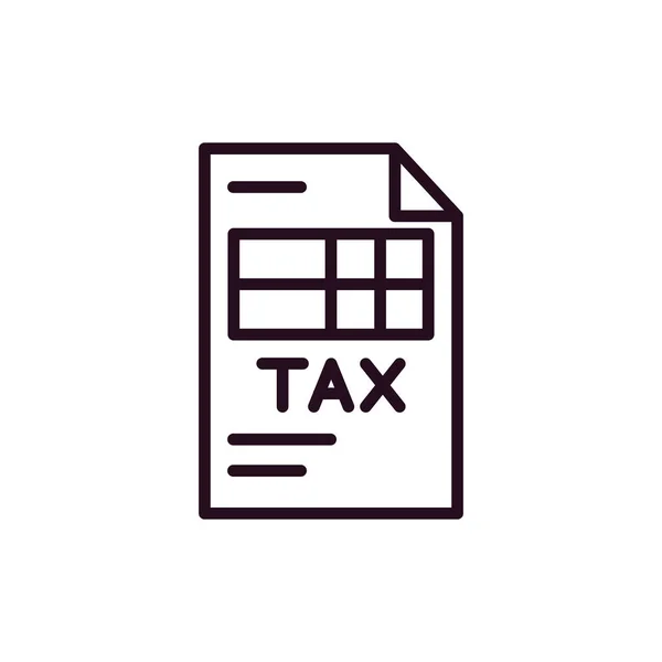 Податковий Вектор Значок Тонкої Лінії — стоковий вектор