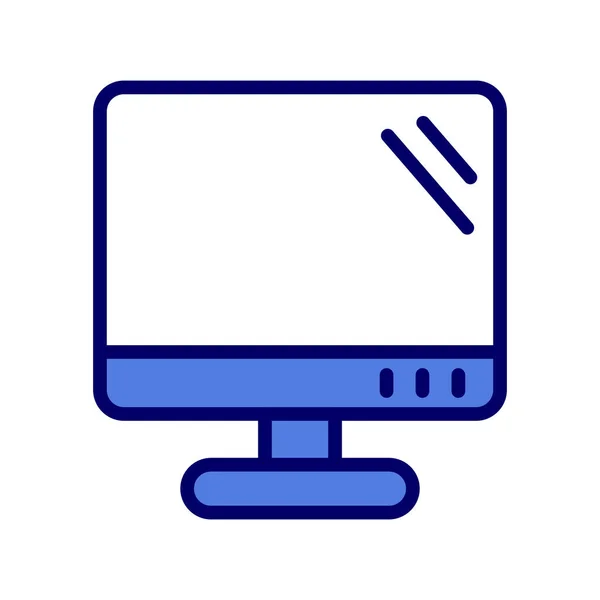 Computer Monitor Icon Vector Illustration — Stock Vector