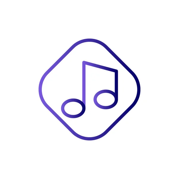 Music Note Vector Illustrator Advertising Media Icon Glyph Style — Wektor stockowy