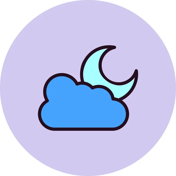 Night Icon Vector Illustration — 图库矢量图片