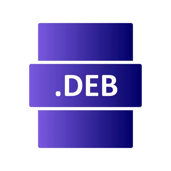 Deb File Format Vector Illustration —  Vetores de Stock