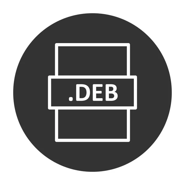 Deb File Format Vector Illustration —  Vetores de Stock