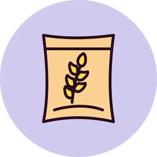 唯一的小麦病媒图标 — 图库矢量图片