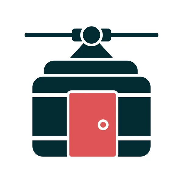 Cable Car Cabin Icon Vector Illustration — 图库矢量图片