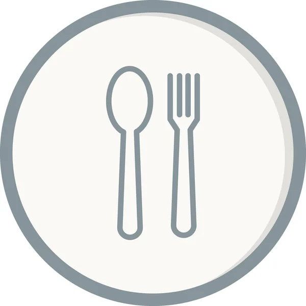 Fork Spoon Icons Web Design Vector Illustration — Image vectorielle