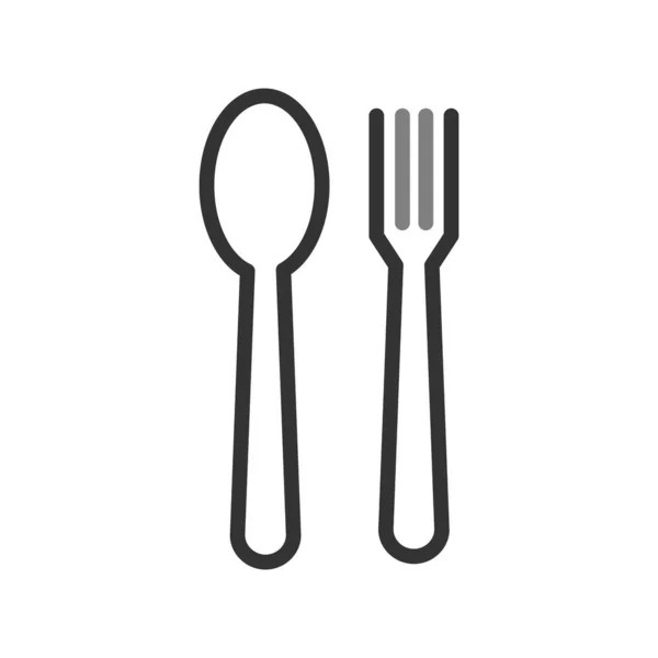 Fork Spoon Icons Web Design Vector Illustration — Vettoriale Stock