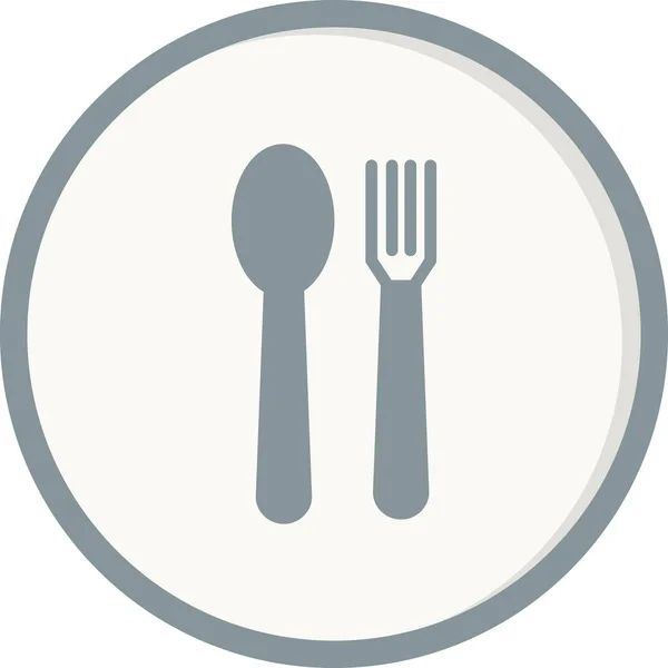 Fork Spoon Icons Web Design Vector Illustration — Vetor de Stock