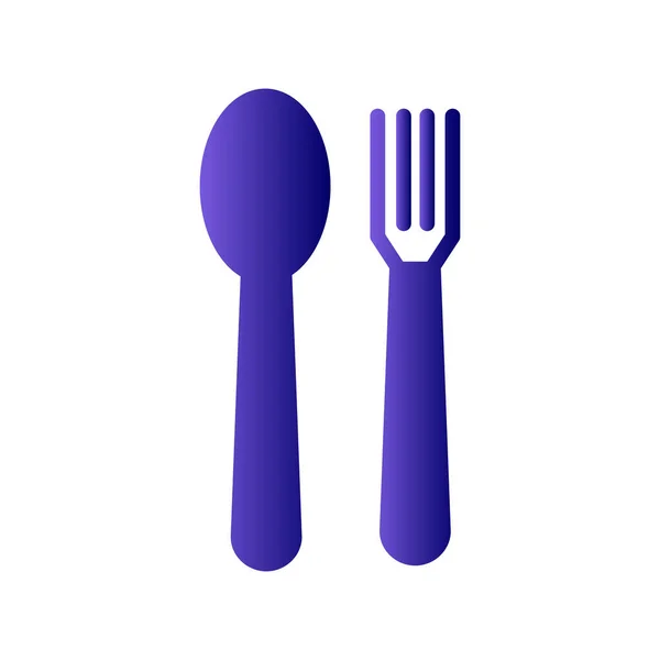 Fork Spoon Icons Web Design Vector Illustration — Vector de stock