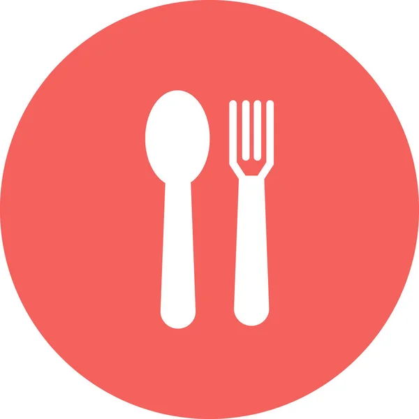 Fork Spoon Icons Web Design Vector Illustration — Stockvektor