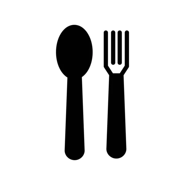 Fork Spoon Icons Web Design Vector Illustration — Vettoriale Stock