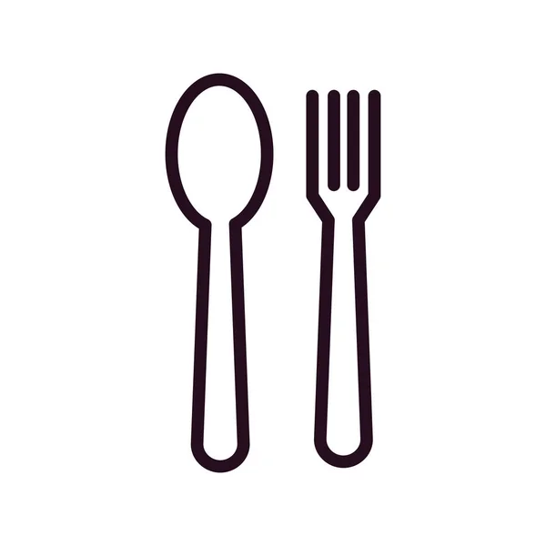 Fork Spoon Icons Web Design Vector Illustration — Vector de stock