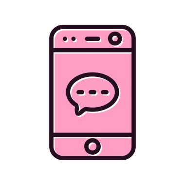 Sosyal ortam simgesi vektör illüstrasyonu