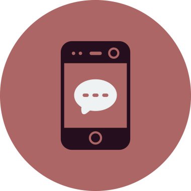 Sosyal ortam simgesi vektör illüstrasyonu