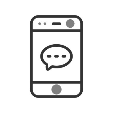 Sosyal ortam simgesi vektör illüstrasyonu