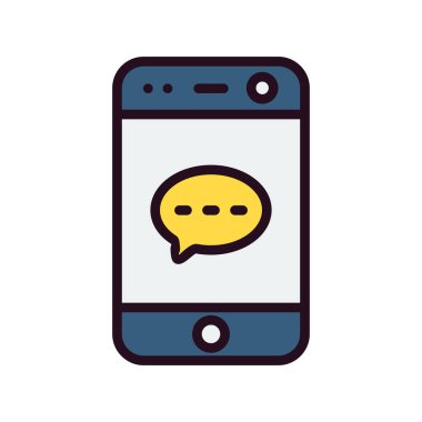 Sosyal ortam simgesi vektör illüstrasyonu