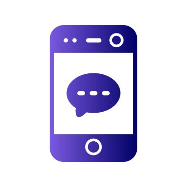 Cep telefonu simgesinin vektör çizimi. Sosyal Medya