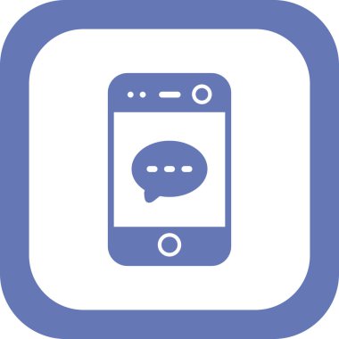 Cep telefonu simgesinin vektör çizimi. Sosyal Medya