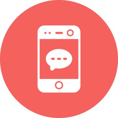 Cep telefonu simgesinin vektör çizimi. Sosyal Medya