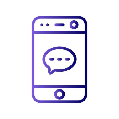 Cep telefonu simgesinin vektör çizimi. Sosyal Medya