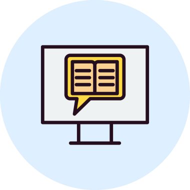 Hikaye anlatma simgesi vektör illüstrasyonu