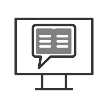 Hikaye anlatma simgesi vektör illüstrasyonu