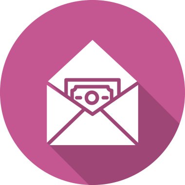 zarf vektörü düz renk simgesi