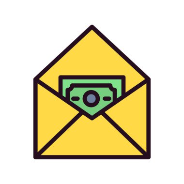 zarf e- posta simgesi vektör illüstrasyonu