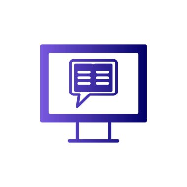 Sohbet simgesi tasarımı. vektör düz illüstrasyon.