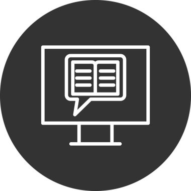 Hikaye anlatma simgesi vektör illüstrasyonu