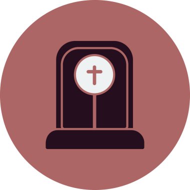 mezar. Web simgesi basit illüstrasyon