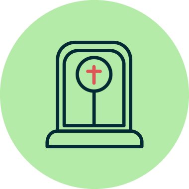 Tek bir mezar simgesinin vektör illüstrasyonu