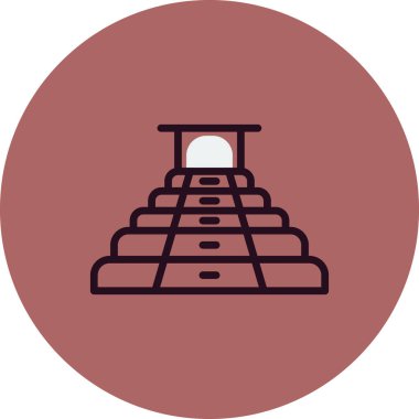 güzel tapınak vektör simgesi